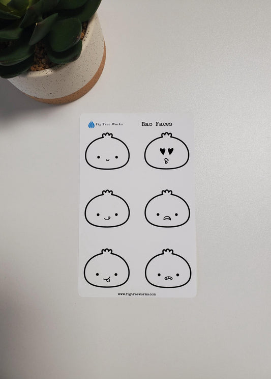 Bao Faces Sticker Sheet