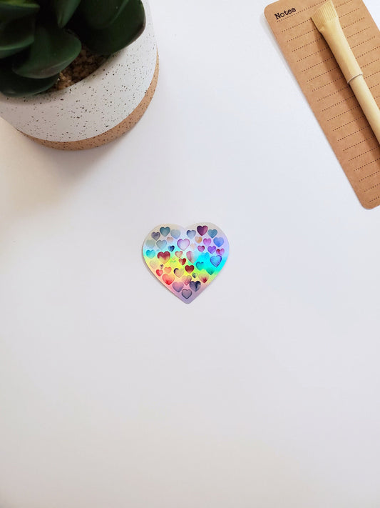 Heart Holographic Vinyl Sticker