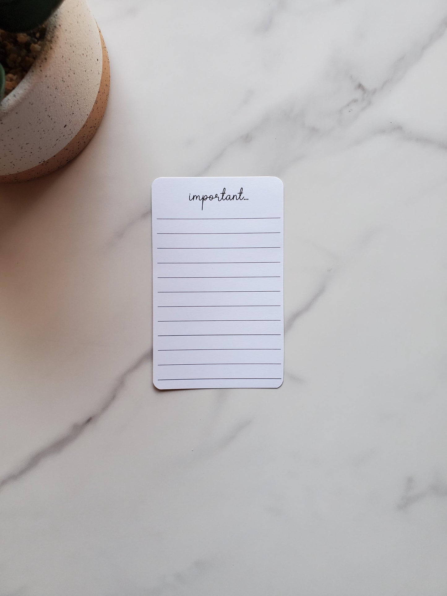 Important Stickers with Lines for Planners