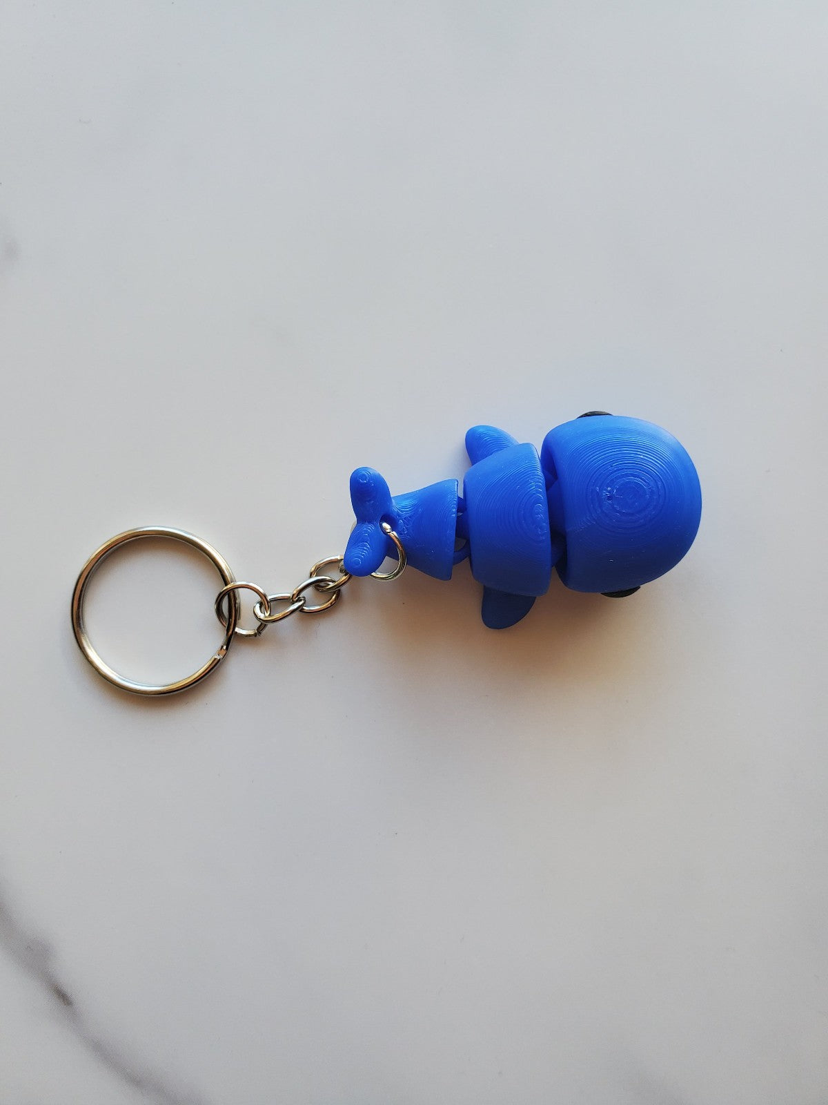 Baby Whale Flexible 3D Printed Keychain
