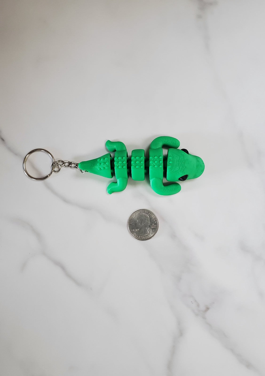 Crocodile Flexible 3D Printed Keychain