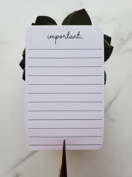 Important Stickers with Lines for Planners