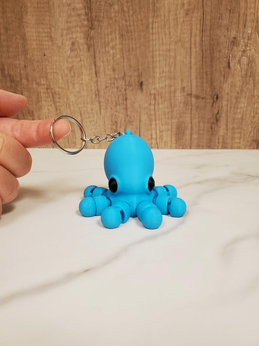 Octopus Flexible 3D Printed Keychain