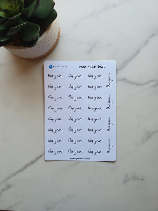 This Year Text Script Stickers