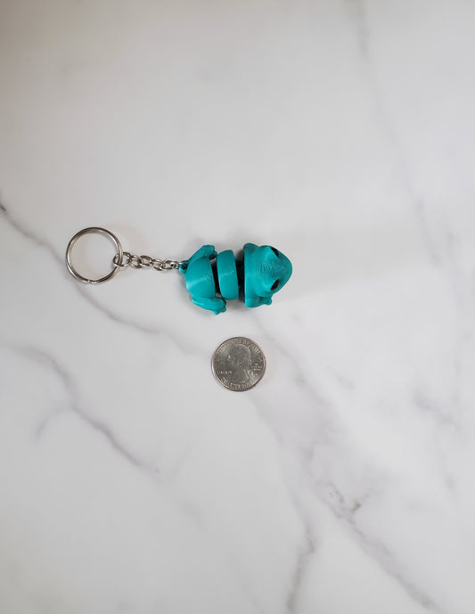 Frog Flexible 3D Printed Keychain
