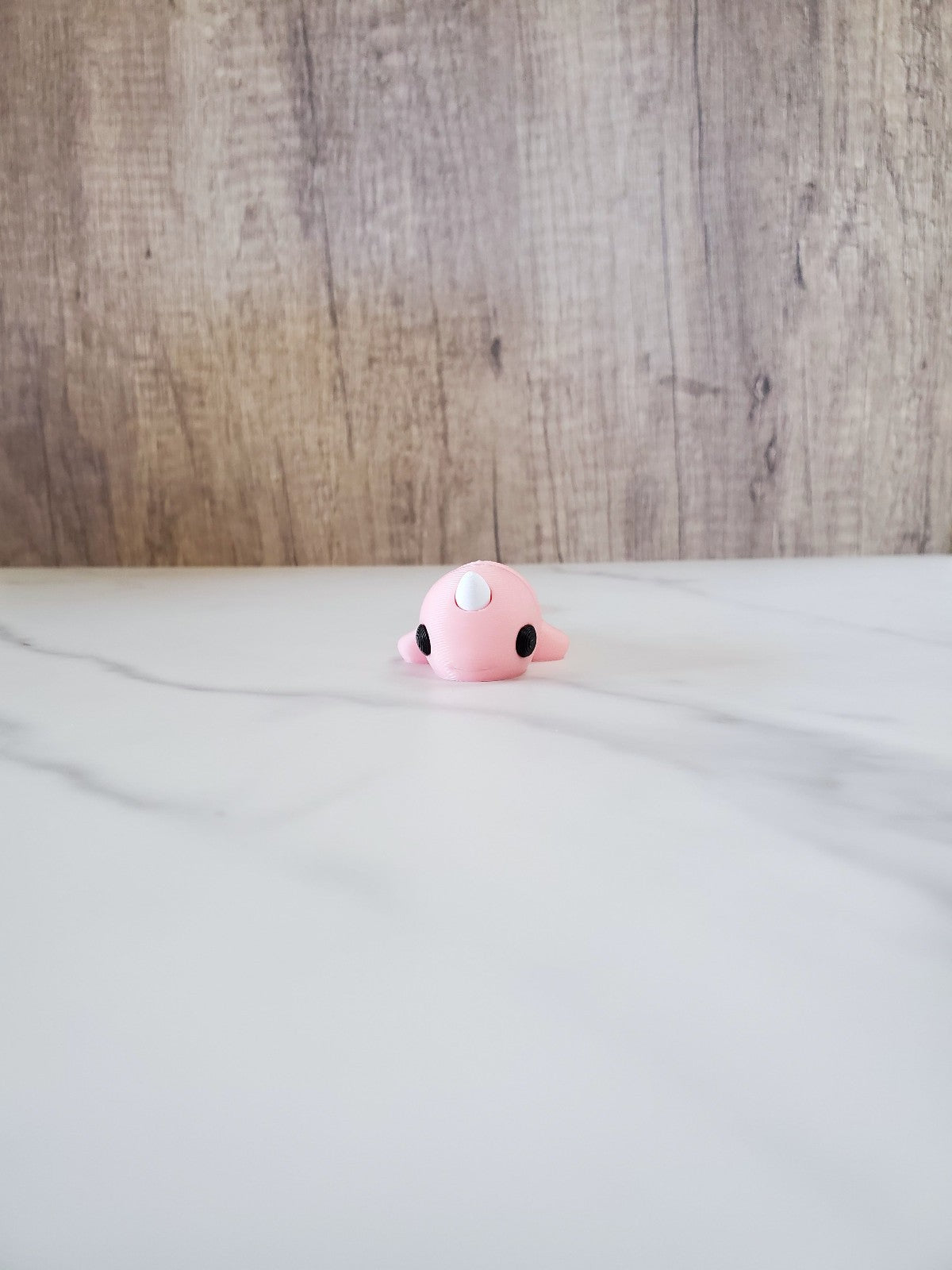 Pink Narwhal Flexible 3D Printed Keychain