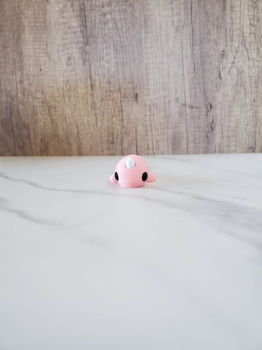Pink Narwhal Flexible 3D Printed Keychain
