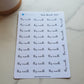 This Month Text Script Stickers