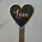Heart With Love Text Holographic Vinyl Sticker