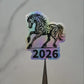 2026 Year of the Horse Holographic Vinyl Sticker Style A