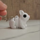 Rabbit Flexible 3D Printed Keychain