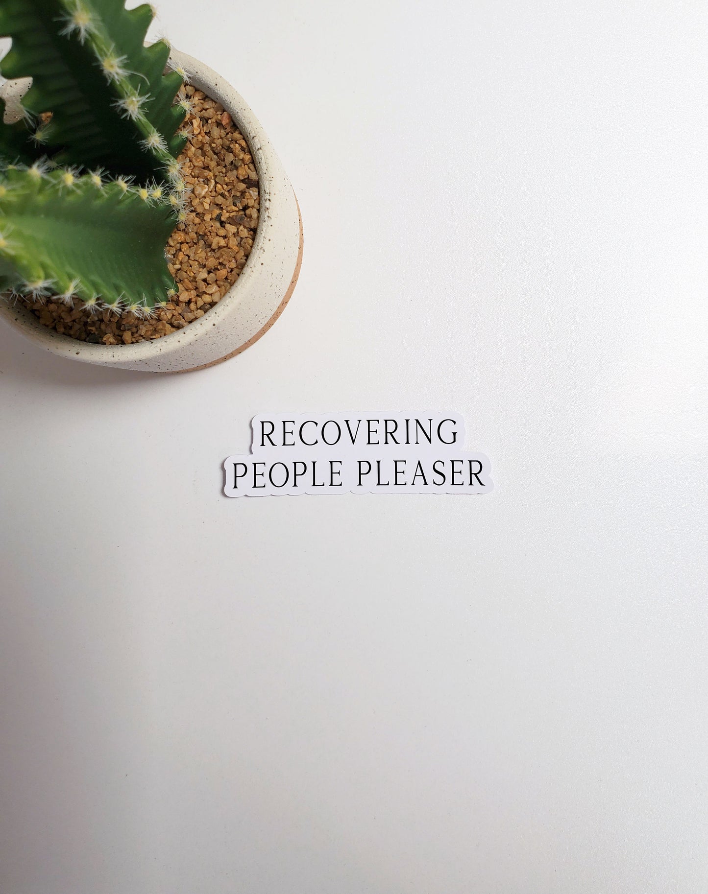 Recovering People Pleaser Text Sticker