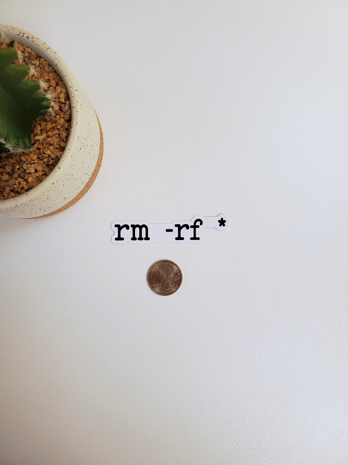 rm -rf * Text Sticker