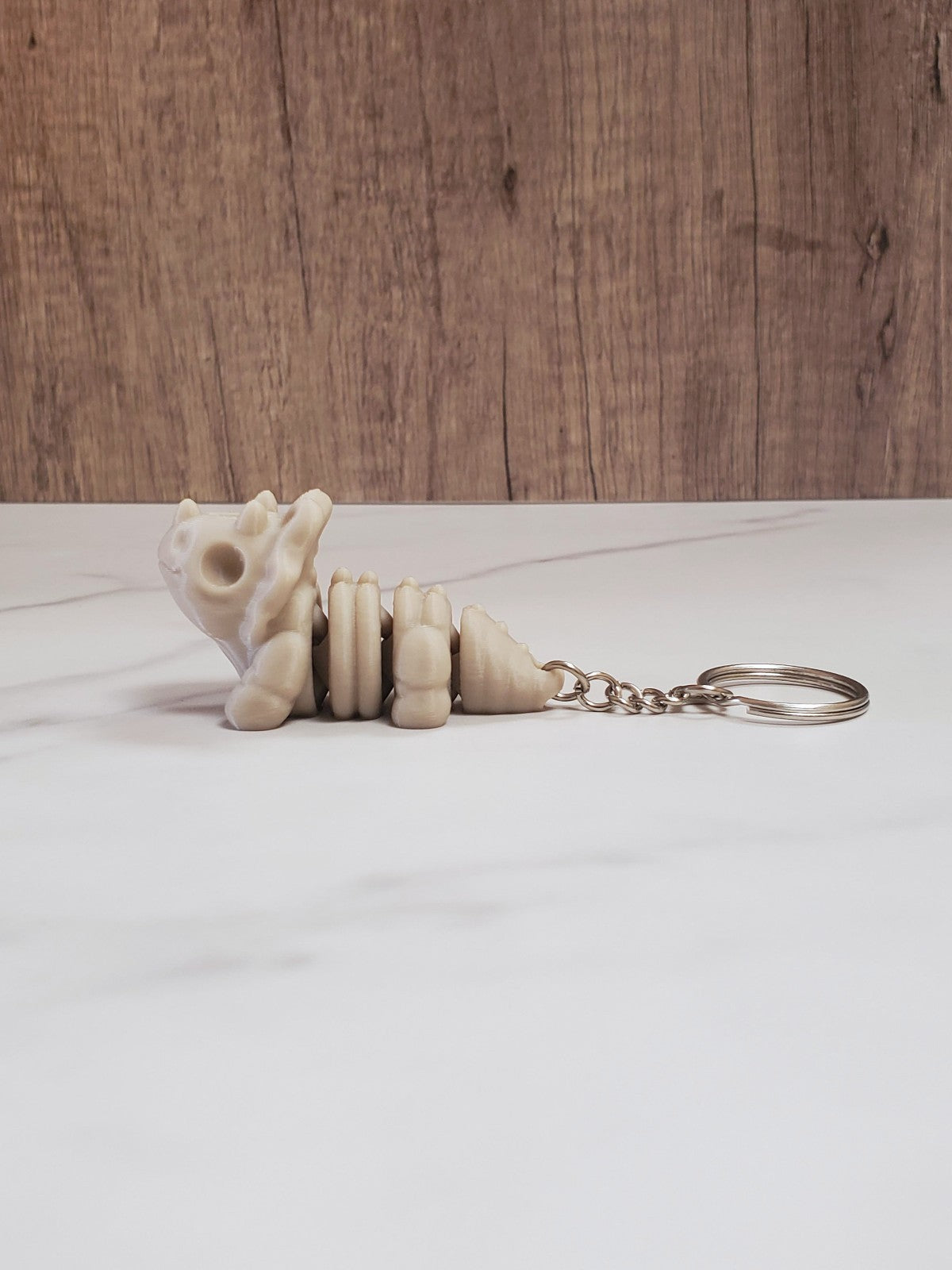 Baby Triceratops Skeleton Flexible 3D Printed Keychain