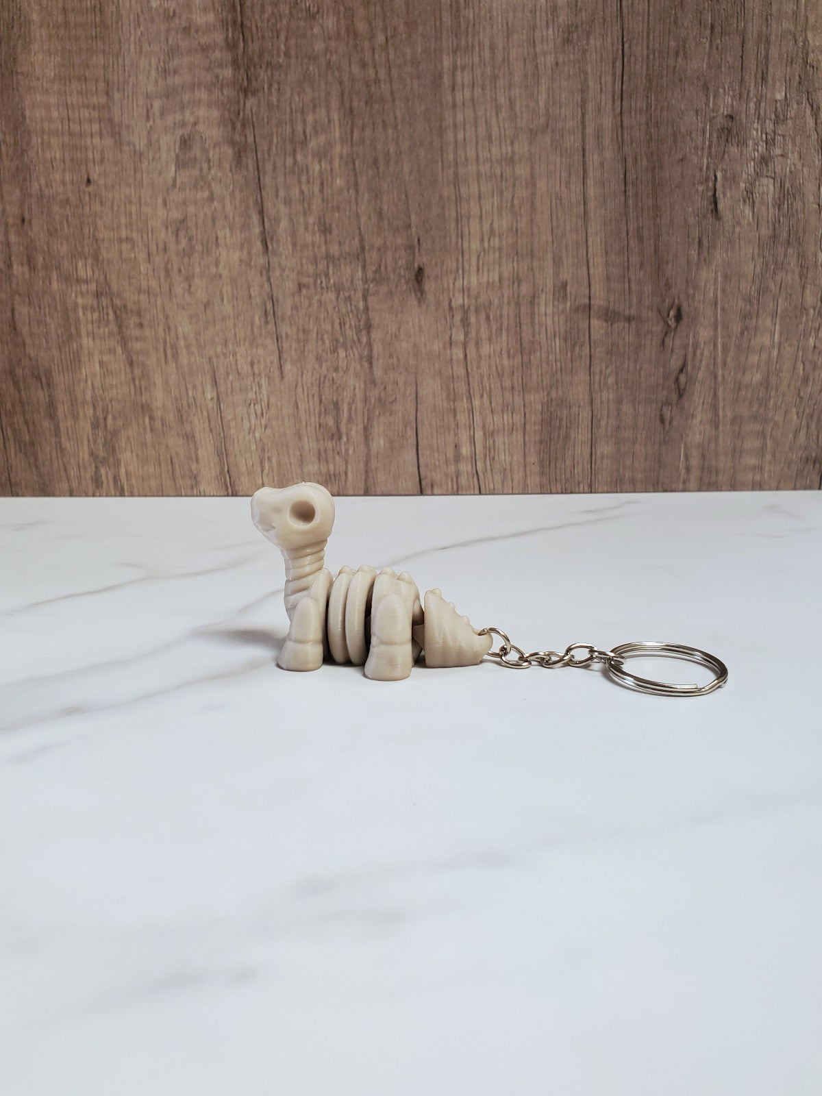 Baby Brachiosaurus Skeleton Flexible 3D Printed Keychain