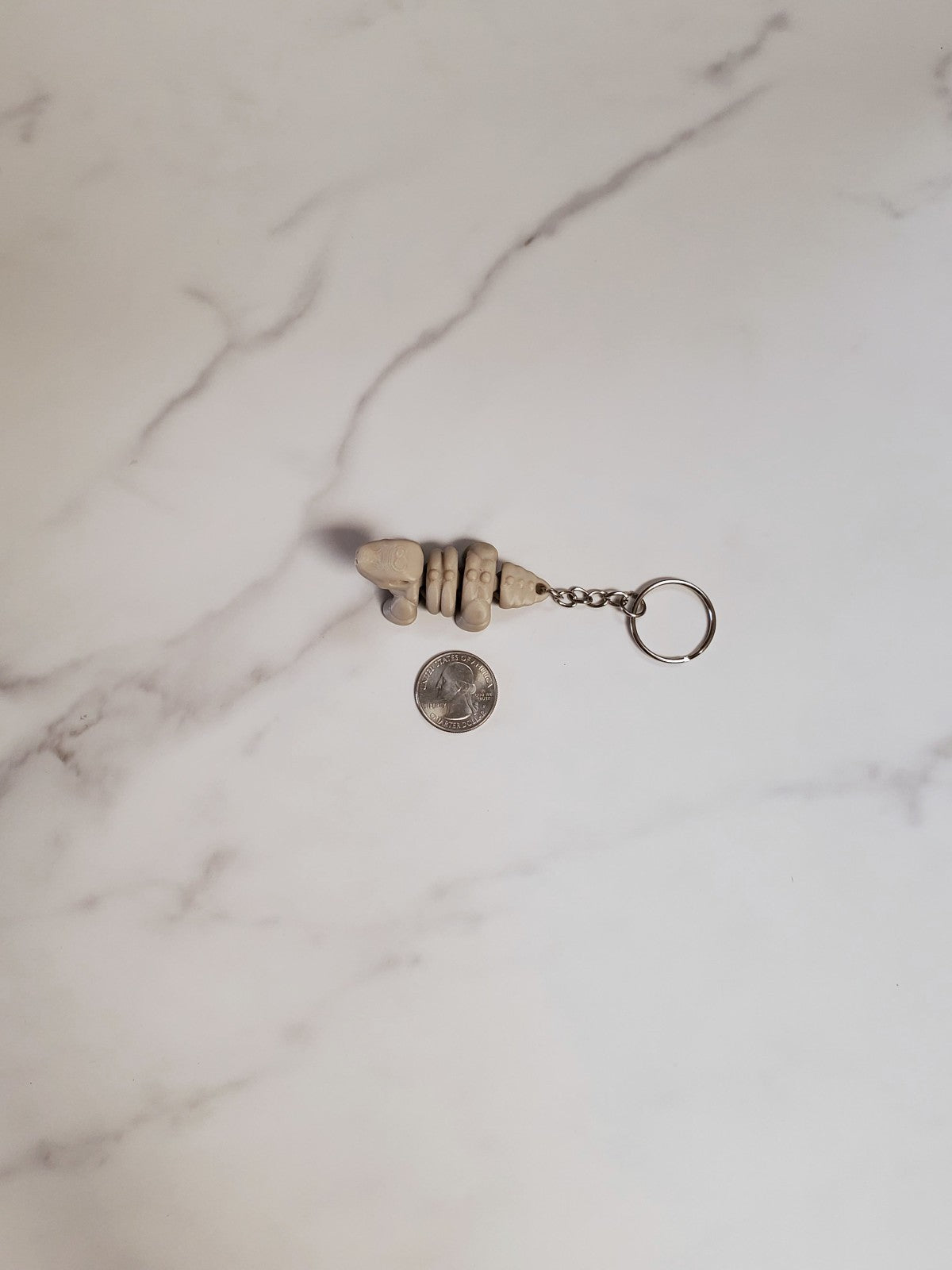 Baby Brachiosaurus Skeleton Flexible 3D Printed Keychain