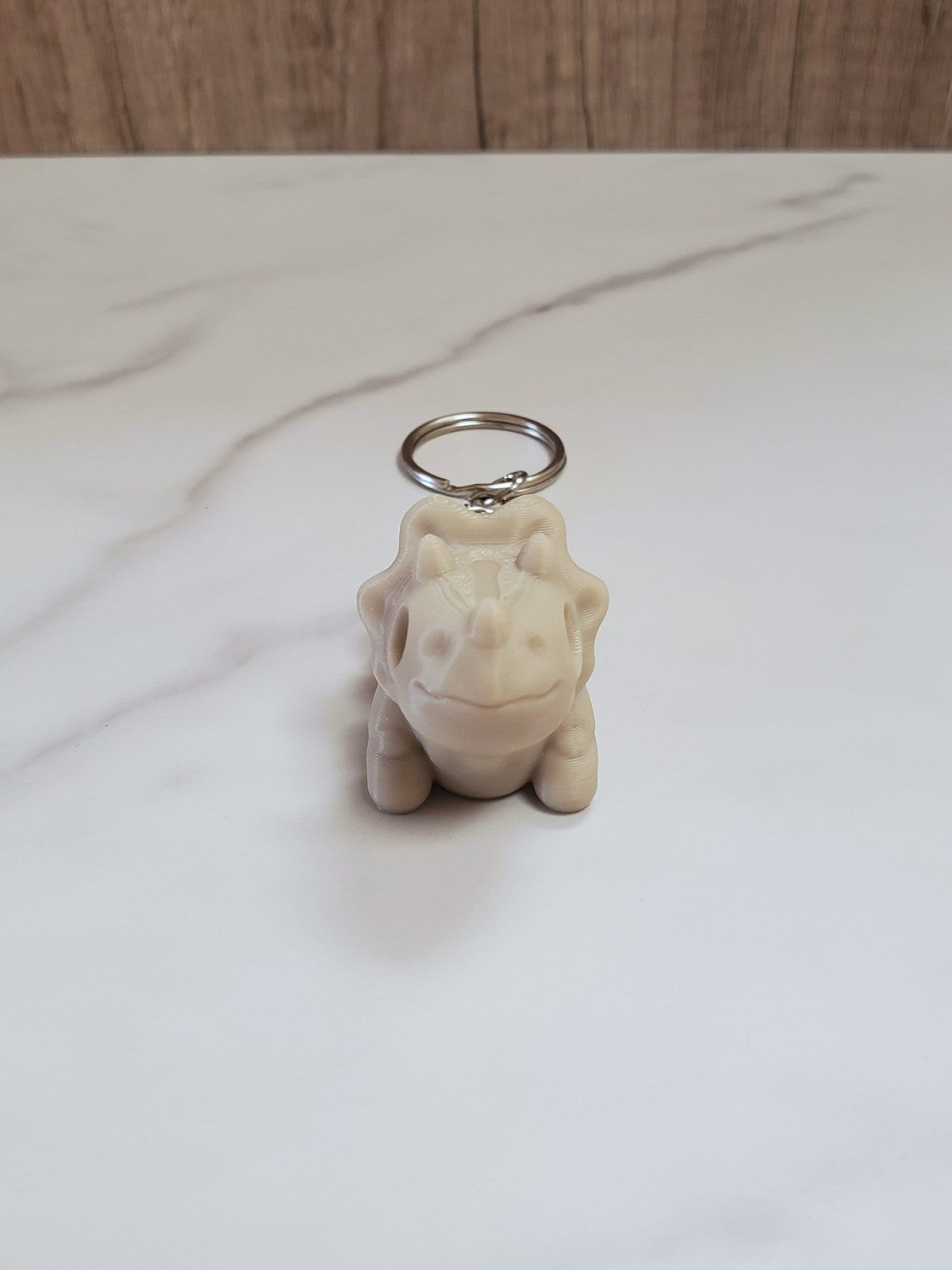 Baby Triceratops Skeleton Flexible 3D Printed Keychain