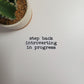 Step Back Introverting In Progress Text Sticker