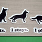 German Shepherd Silhouette Sticker Set | Die Cut, Glossy, Vinyl, Minimalist | Laptop Stickers