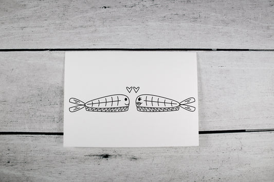 Sushi Love Greeting Card All Occasions | Congratulations Card |  Anniversary Card | 5x7 Blank Card