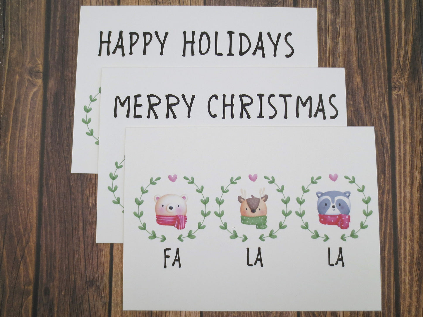 Animal Holiday Christmas Greeting Cards