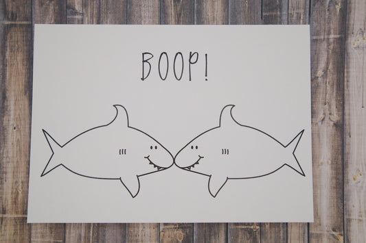 Shark Greeting Card | Happy Birthday Card, Thank You Card, Just for You Card, Anniversary Card | 5x7 Blank Cards