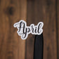 Month Header Planner Stickers  | Month Names Sticker, Kiss Cut, Matte Finish | Style A