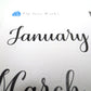 Month Header Planner Stickers  | Month Names Sticker, Kiss Cut, Matte Finish | Style A