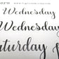 Days Of The Week Header Planner Stickers