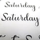 Days Of The Week Header Planner Stickers
