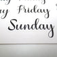 Days Of The Week Header Planner Stickers