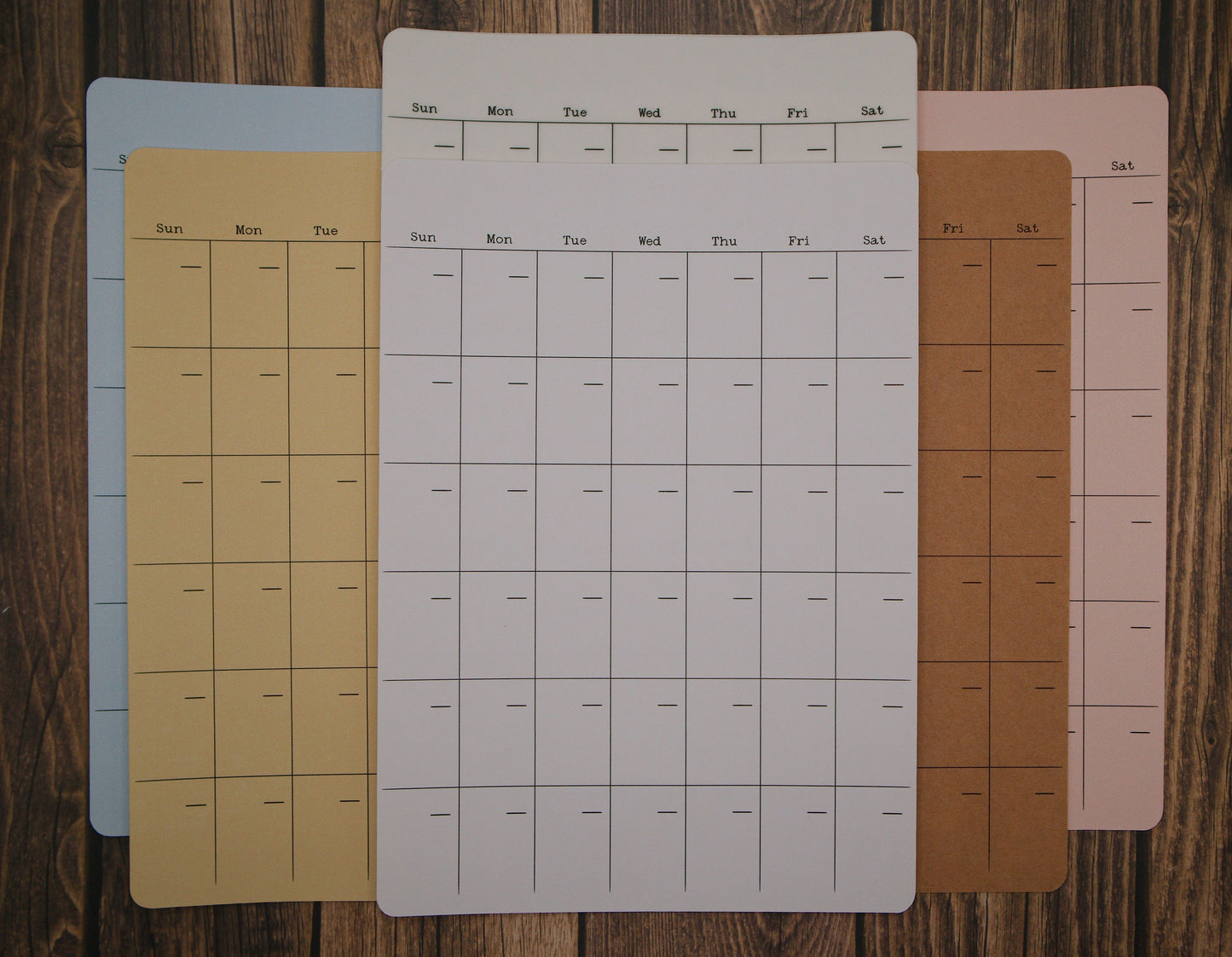 Large Undated Monthly Calendar Stickers