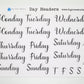 Days Of The Week Header Planner Stickers