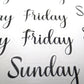 Days Of The Week Header Planner Stickers