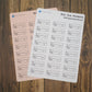 Bill Due Planner Stickers