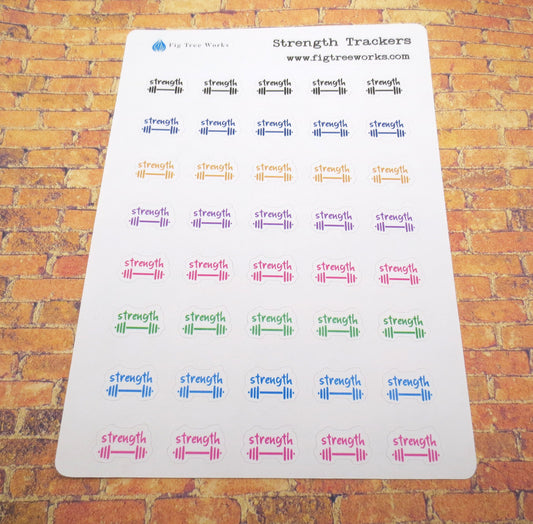 Dumbbells Exercise Planner Stickers  | Strength Workout Tracker Sheet, Kiss Cut, Matte Finish