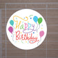 Happy Birthday Round Stickers