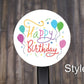 Happy Birthday Round Stickers