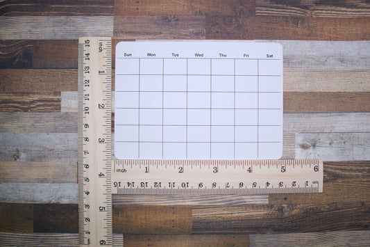 Undated Calendar Stickers for Planners and Journals  | Monthly Planner or Tracker, Die Cut, Matte Finish, 5" x3.5"