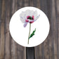 Watercolor Flower Round Stickers, Envelope Seals, Gift Wrap Stickers,  2" Circle Stickers | Set of 9