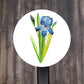 Watercolor Flower Round Stickers, Envelope Seals, Gift Wrap Stickers,  2" Circle Stickers | Set of 9