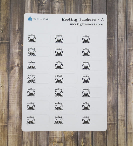 Meeting Reminder Stickers Dog Design