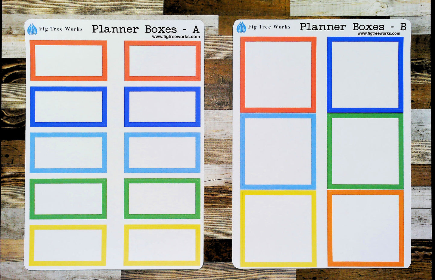 Planner Boxes Sticker Sheet | Planner and Journal Stickers | Decoration Stickers | Matte Finish | Style B