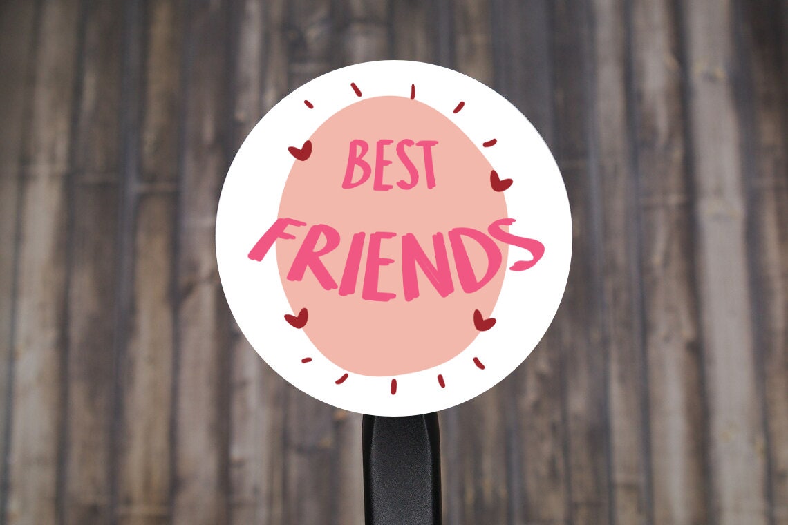 Best Friends Round Stickers