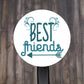 Best Friends Round Stickers