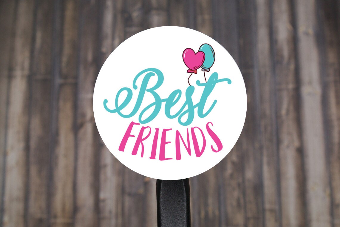 Best Friends Round Stickers