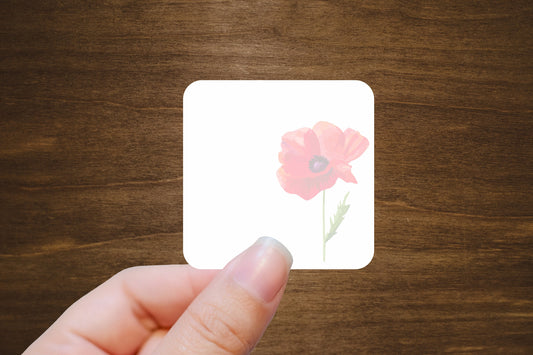 Flower Blank Note Mini Stickers | For Planners and Journals  | Note Stickers, Die Cut, Matte Finish | 12 per Sheet