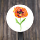 Watercolor Flower Round Stickers, Envelope Seals, Gift Wrap Stickers,  2" Circle Stickers | Set of 9