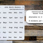 Abbreviated Month Header Planner Stickers Style B