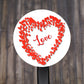 Heart and Love Round Stickers, Envelope Seals, Gift Wrap Stickers,  2" Circle Stickers | Set of 12